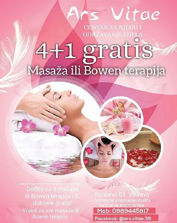 Masaža ili Bowen terapija 4+1 gratis