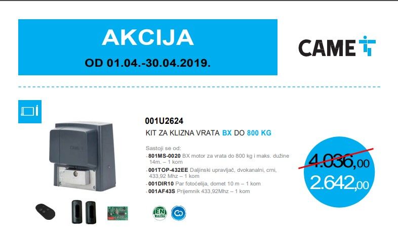 AUTOMATIKA ZA KRILNA, KLIZNA I GARAŽNA VRATA