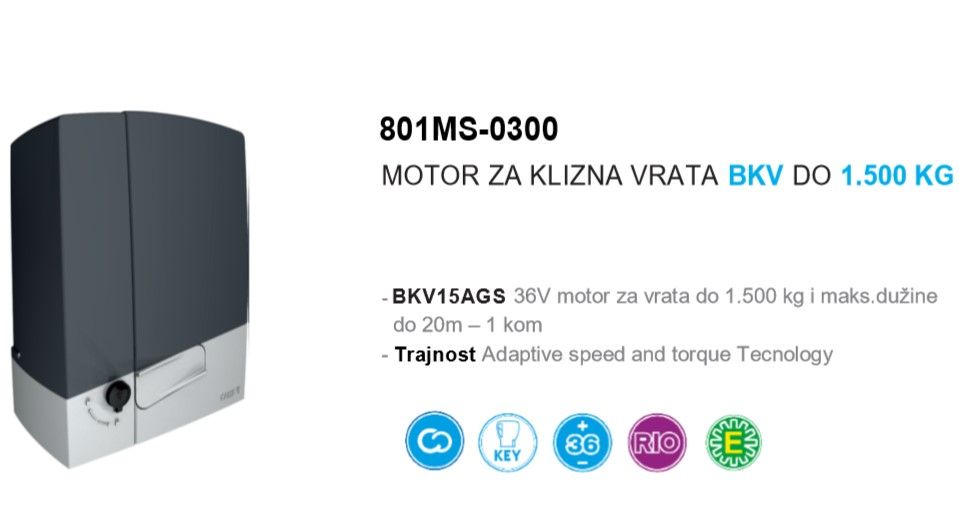 CAME AUTOMATIKA ZA KLIZNA VRATA
