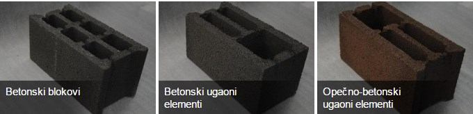 BLOKOVI I UGAONI ELEMENTI<br>