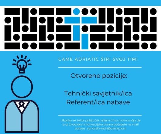 Traži se: Tehnički savjetnik/referent nabave (m/ž)