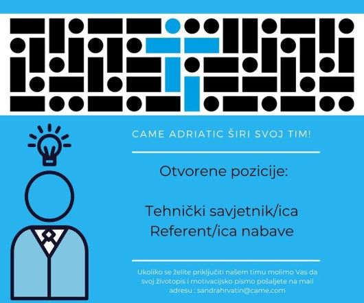 Traži se: Tehnički savjetnik/referent nabave (m/ž)