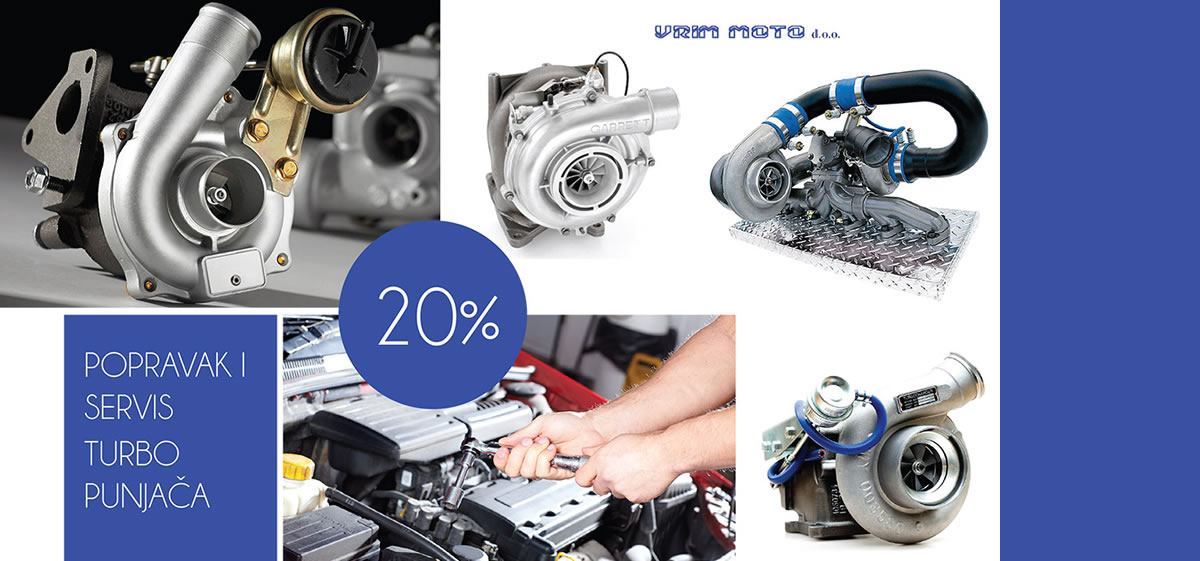 20% popusta na servis i popravak turbo punjača - VRIM MOTO