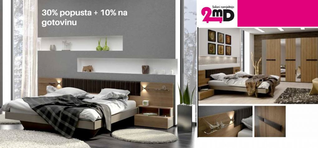 Spavaće sobe Kantata - 30% + 10% popusta - 2MD SALON NAMJEŠTAJA