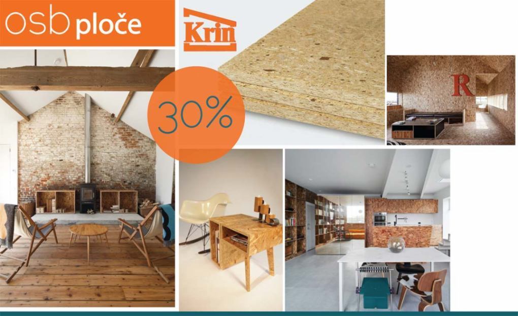 Drvni centar Krin - 30% popusta na OSB ploče