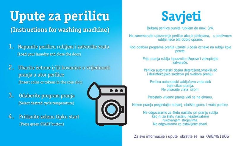 Pranje i sušenje posteljine Rijeka, Srdoči
